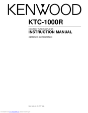 Kenwood KTC-1000R Instruction Manual