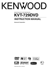Kenwood KVT-729DVD Instruction Manual