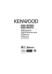 Kenwood KDC-BT60U Quick Start Manual