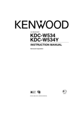 Kenwood KDC-W534Y Instruction Manual