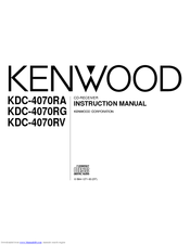 Kenwood KDC-4070RG Instruction Manual