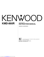 Kenwood KMD-860R Instruction Manual
