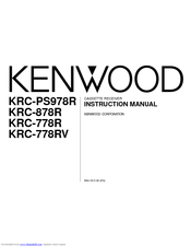 Kenwood KRC-778RV Instruction Manual