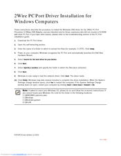 2wire PC Port Installation Manual