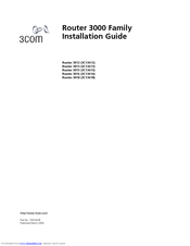 3Com Router 3016 Installation Manual