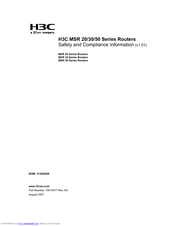 3Com MSR 20 Series Safety Information Manual