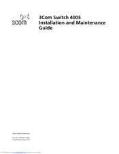 3Com 4005 Installation And Maintenance Manual