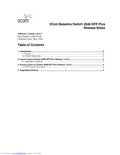 3Com 2848 SFP - Baseline Switch Plus Release Note