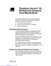3Com TokenLink Velocity XL Release Note
