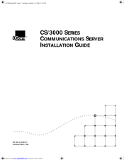 3Com CS/3100 Installation Manual