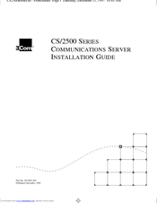 3Com CS/2500 Installation Manual