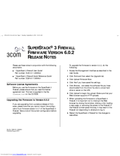 3Com SUPERSTACK 3CR16110-95 Release Notes