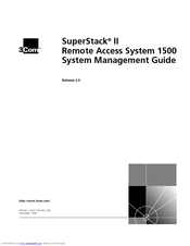 3Com REMOTE ACCESS SYSTEM 1500 Management Manual