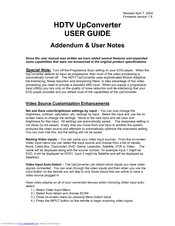 ADS Technologies HDUP-1500 Addendum