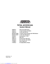 ADTRAN Total Access 850 System Manual