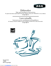 AGA Lave-vaisselle User And Installation Instructions Manual