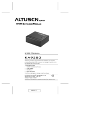ATEN Altusen KA-9250 User Manual