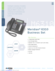 Aastra Meridian 6310 Specifications