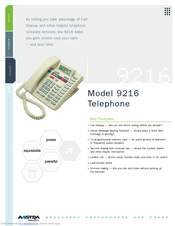 Aastra Meridian 9216 Specifications
