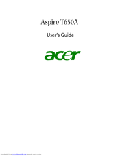 Acer Aspire T650 User Manual