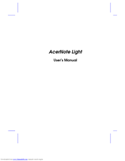Acer AcerNote Light 370 User Manual