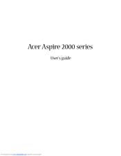 Acer Aspire 2000 series User Manual