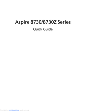 Acer Aspire 8730ZG Quick Manual