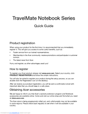 Acer TravelMate Timeline 8481T Quick Manual