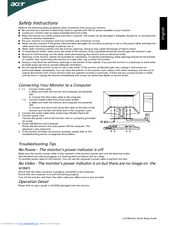 Acer G205HV Quick Setup Manual