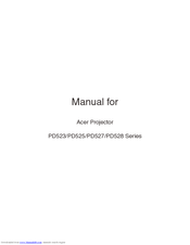 Acer PD525 Series User Manual