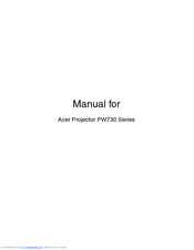 Acer PW730 Series User Manual