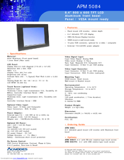 Acnodes APM 5084 Specifications