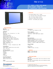 Acnodes RM 6153 Specifications