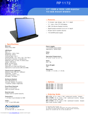 Acnodes RP 1172 Specifications