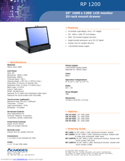 Acnodes RP 1200 Specifications