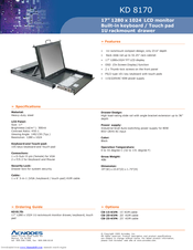 Acnodes KD 8170 Specifications