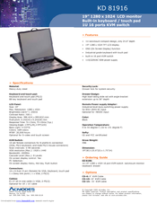Acnodes KD 8198 Specifications