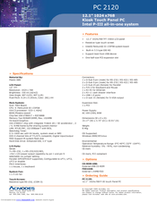 Acnodes PC 2120 Specifications