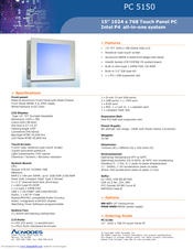 Acnodes PC 5150 Specifications