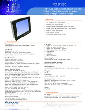 Acnodes PC 8150 Specifications
