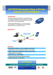 Actisys BT5900US Specifications