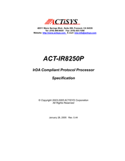 Actisys IR8250P Specification