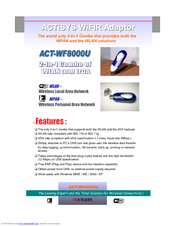 Actisys ACT-WF8000U Specifications