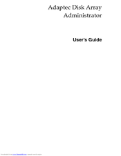 Adaptec Disk Array Administrator User Manual