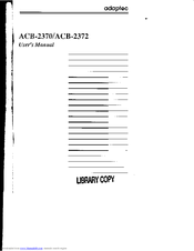 Adaptec ACB-2370 User Manual
