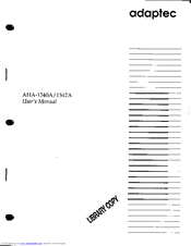 Adaptec AHA-1540A User Manual