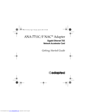 Adaptec ANA-7711C Getting Started Manual