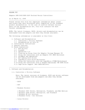 Adaptec ASR-2405 Important Information About Issues And Errata