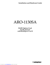 Adaptec ARO-1130SA Installation And Hardware Manual
