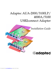Adaptec AUA-2000 Installation Manual